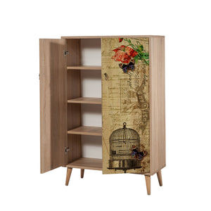 Στήλη Αποθήκευσης Kalami Δρυς Sonoma 80x36x127 εκ. Μελαμίνης Κωδ. 734 - Pakobazaar