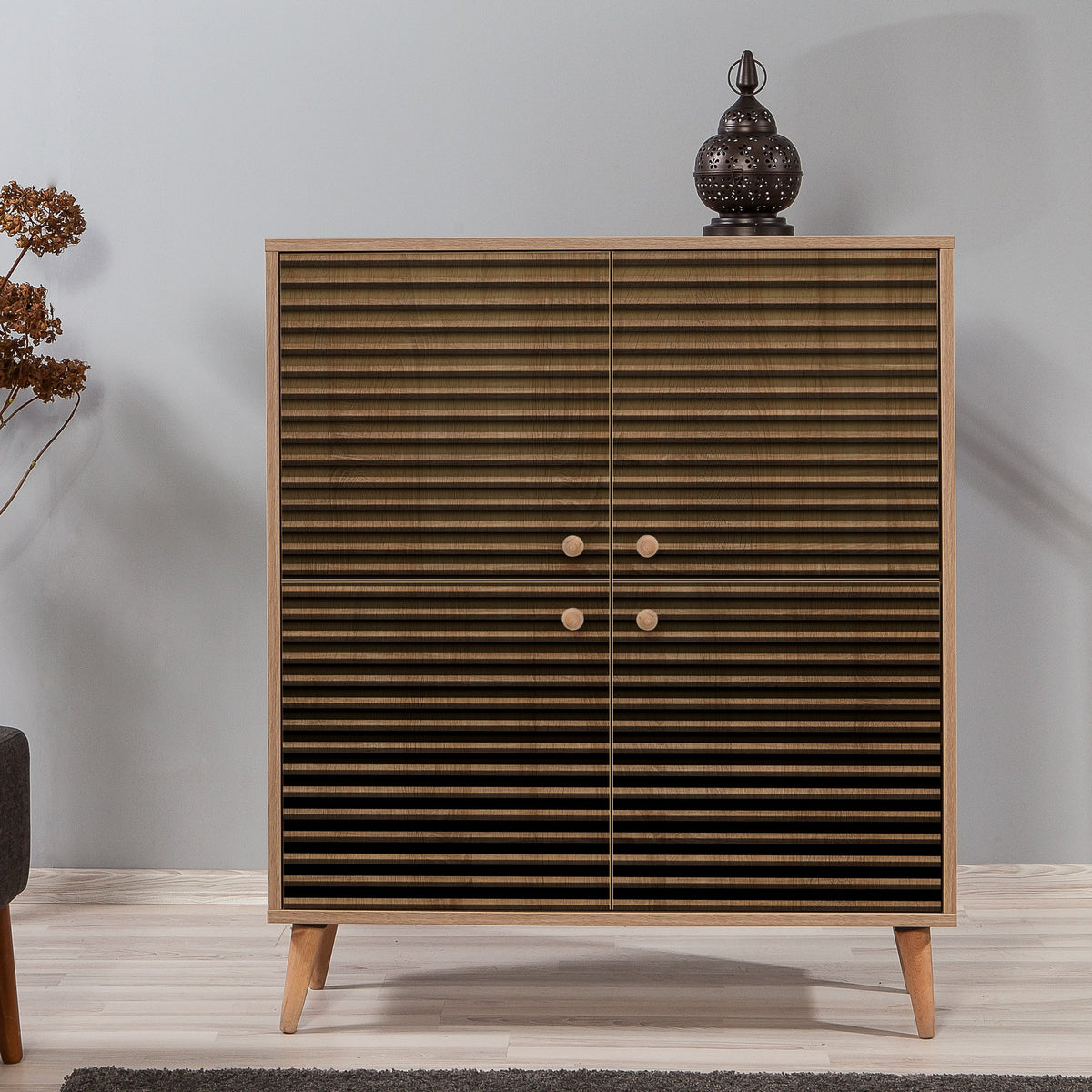Στήλη Αποθήκευσης Kalavryta Δρυς Sonoma 95x36x111 εκ. Μελαμίνης Κωδ. 220