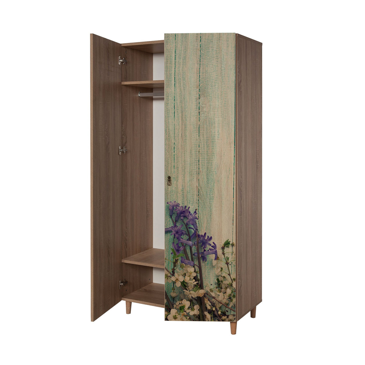 Ντουλάπα Kyriaki Δρυς Sonoma 90x52x192 εκ. Μελαμίνης Κωδ. 727 - Pakobazaar