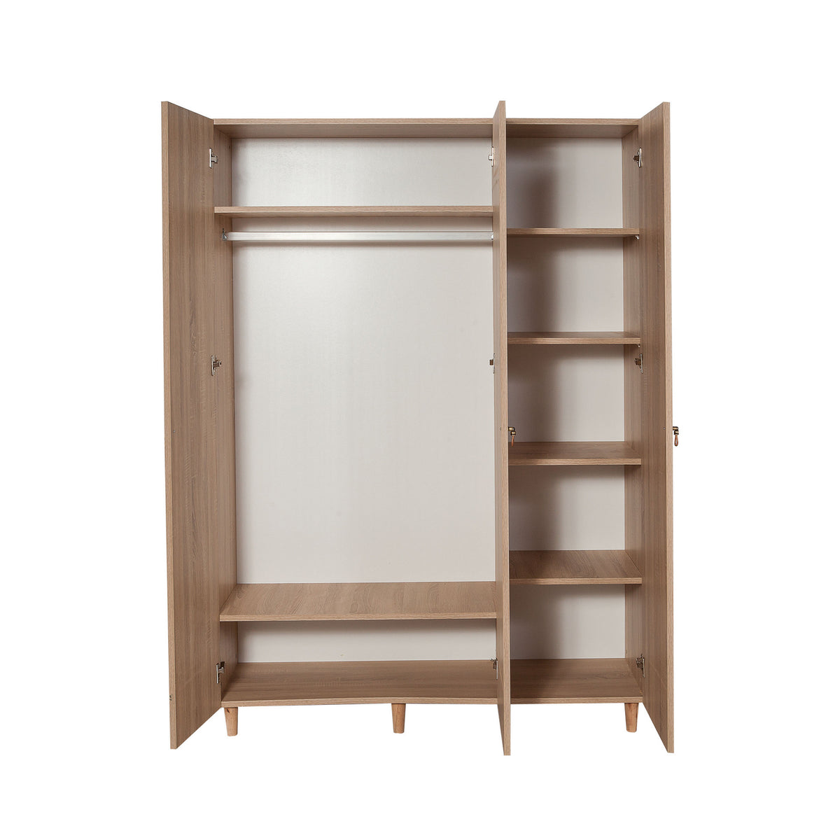 Ντουλάπα Lykosoura Δρυς Sonoma 135x52x192 εκ. Μελαμίνης Κωδ. 123