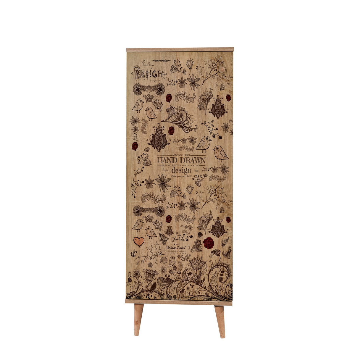 Παπουτσοθήκη Eresos Δρυς Sonoma 50x38x135 εκ. Μελαμίνης