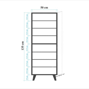 Παπουτσοθήκη Eresos Δρυς Sonoma 50x38x135 εκ. Μελαμίνης