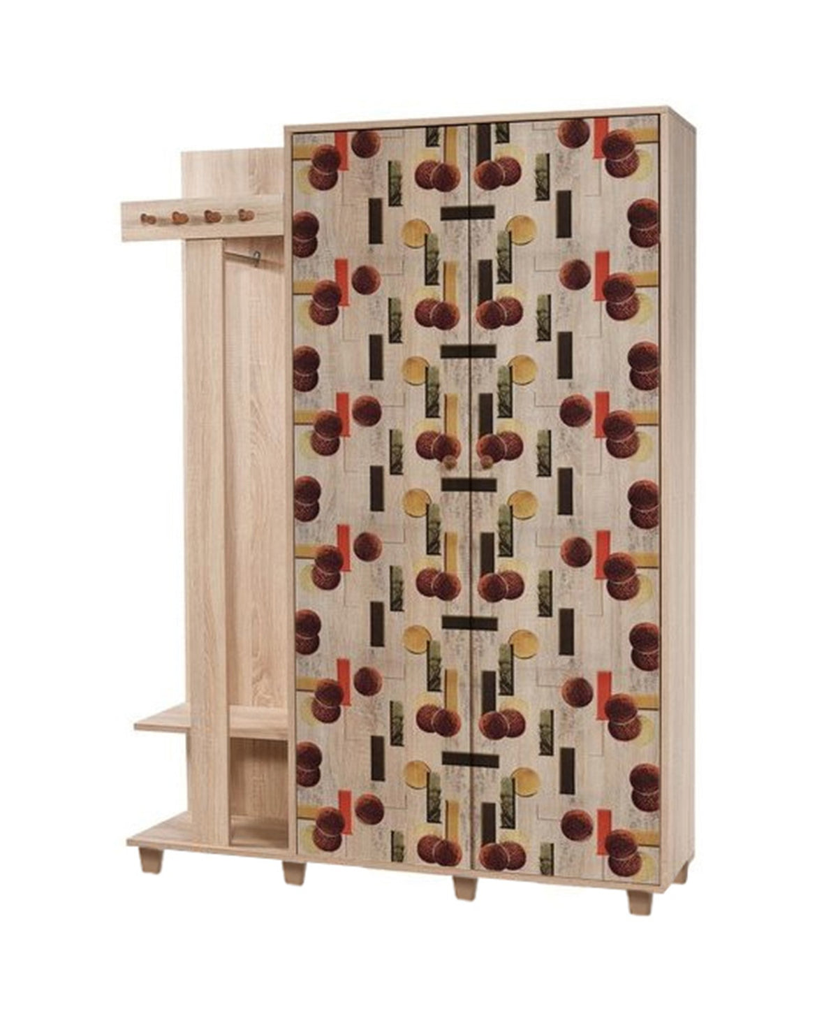 Έπιπλο Εισόδου Kardia Δρυς Sonoma 135x36x192 εκ. Μελαμίνης Κωδ. 521