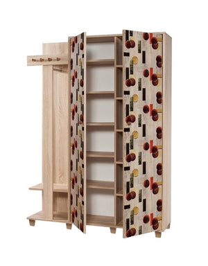 Έπιπλο Εισόδου Kardia Δρυς Sonoma 135x36x192 εκ. Μελαμίνης Κωδ. 521