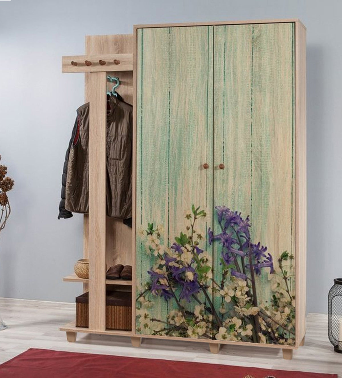 Έπιπλο Εισόδου Kardia Δρυς Sonoma 135x36x192 εκ. Μελαμίνης Κωδ. 727