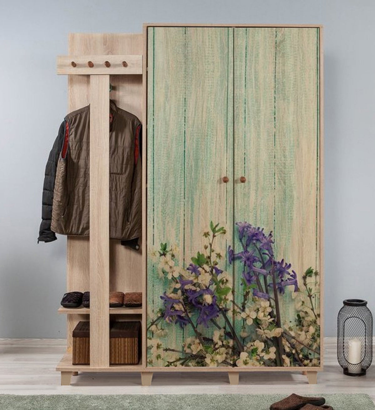 Έπιπλο Εισόδου Kardia Δρυς Sonoma 135x36x192 εκ. Μελαμίνης Κωδ. 727