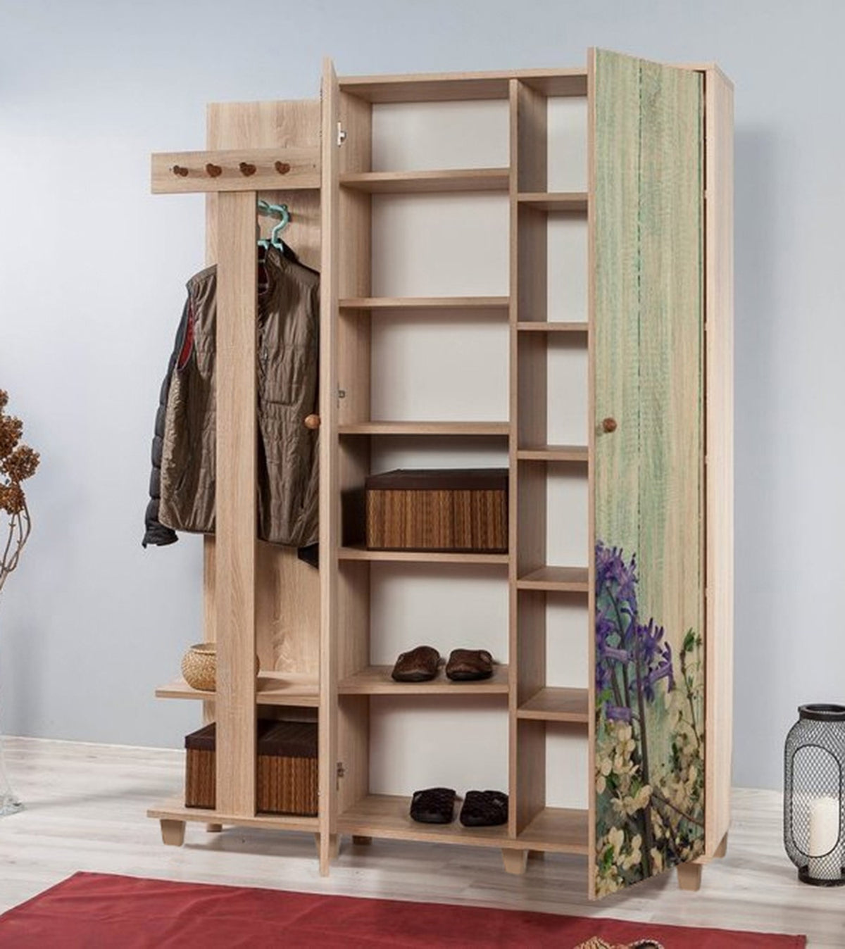Έπιπλο Εισόδου Kardia Δρυς Sonoma 135x36x192 εκ. Μελαμίνης Κωδ. 727