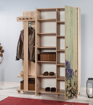 Έπιπλο Εισόδου Kardia Δρυς Sonoma 135x36x192 εκ. Μελαμίνης Κωδ. 727