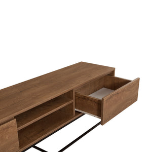 Έπιπλο Τηλεόρασης Elafos Καρυδί - Μαύρο 180x40x50 εκ. Μελαμίνης