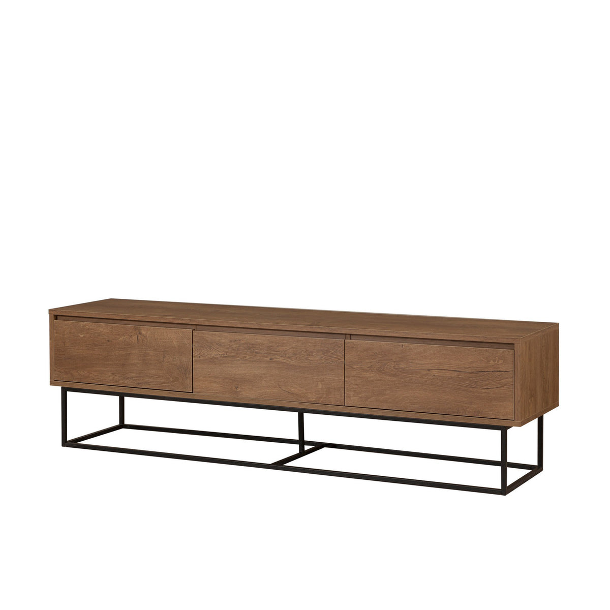 Έπιπλο Τηλεόρασης Xyloskalo Καρυδί - Μαύρο 180x40x50 εκ. Μελαμίνης
