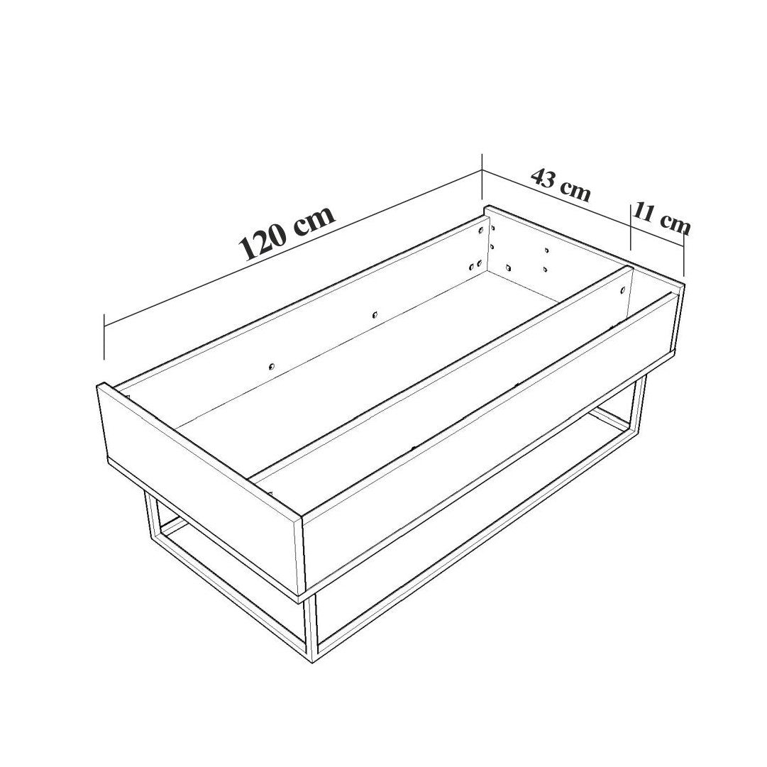 Σετ Σαλονιού Arkesini Καρυδί - Μαύρο 180x40x50 εκ. Μελαμίνης Κωδ. 23