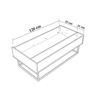 Σετ Σαλονιού Arkesini Καρυδί - Μαύρο 180x40x50 εκ. Μελαμίνης Κωδ. 23