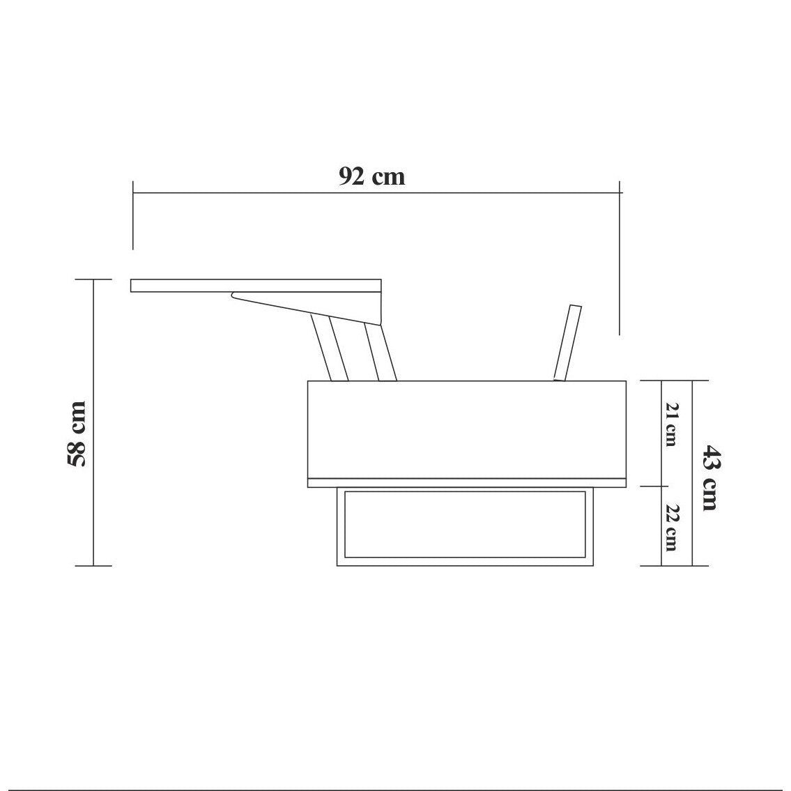 Σετ Σαλονιού Arkesini Καρυδί - Μαύρο 180x40x50 εκ. Μελαμίνης Κωδ. 23