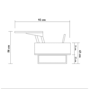 Σετ Σαλονιού Arkesini Καρυδί - Μαύρο 180x40x50 εκ. Μελαμίνης Κωδ. 23