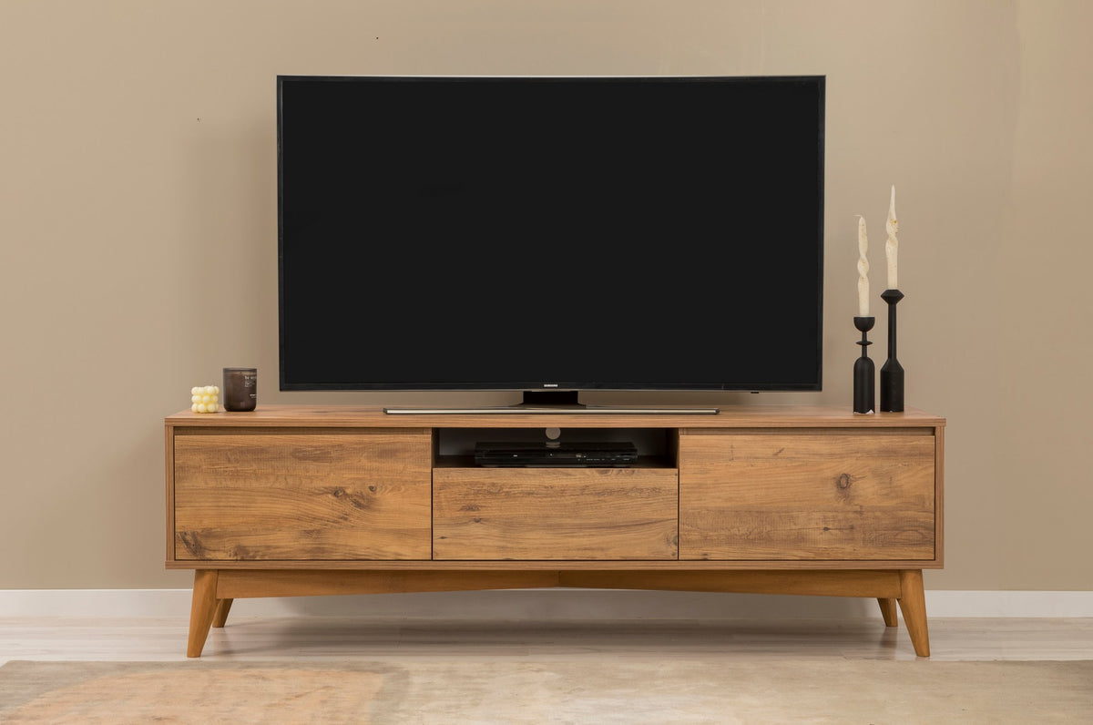 Έπιπλο Τηλεόρασης Strongyli Ατλαντικό Πεύκο 170x45x53 εκ. Μελαμίνης