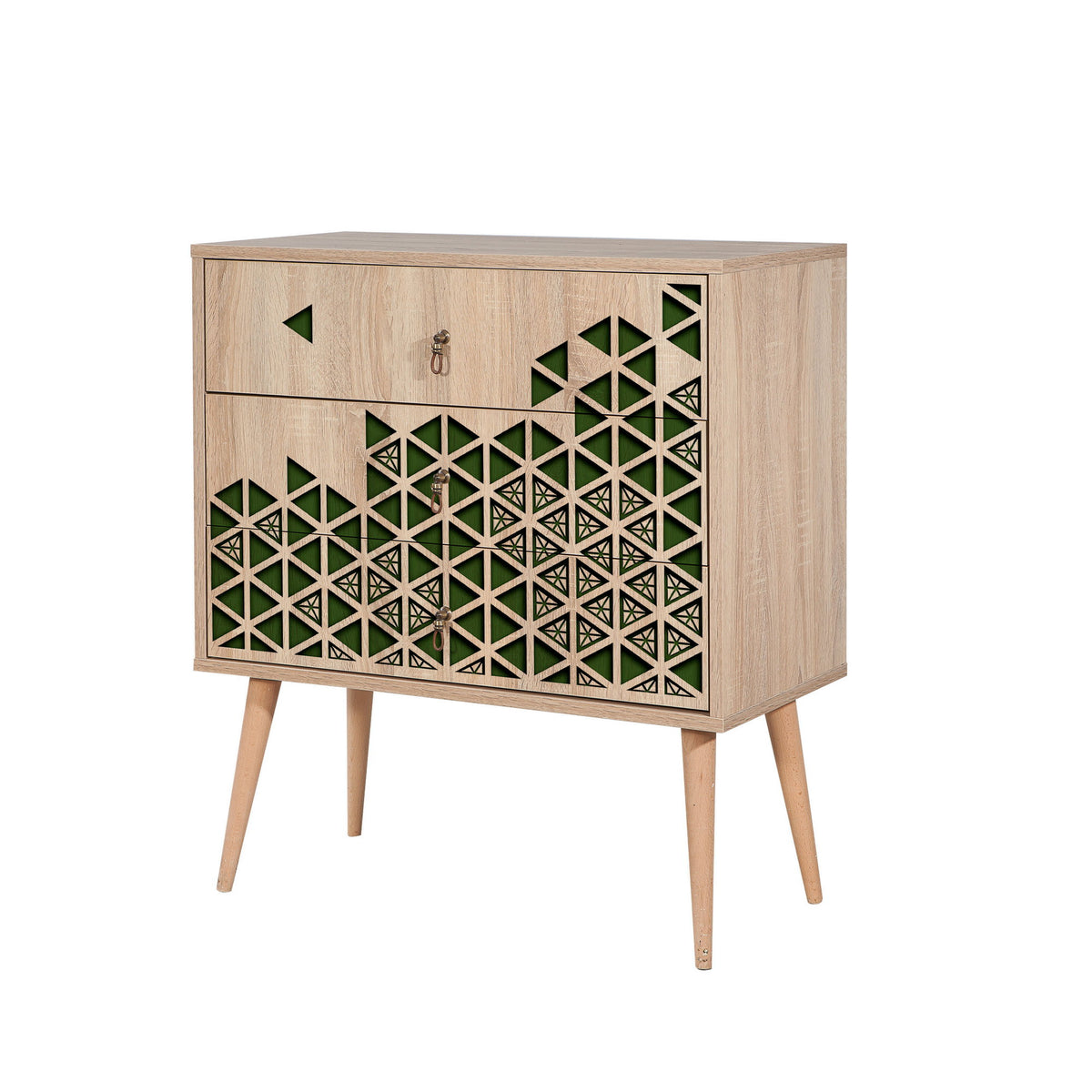 Συρταριέρα Vrachasi Δρυς Sonoma 80x40x90 εκ. Μελαμίνης Κωδ. 121 - Pakobazaar