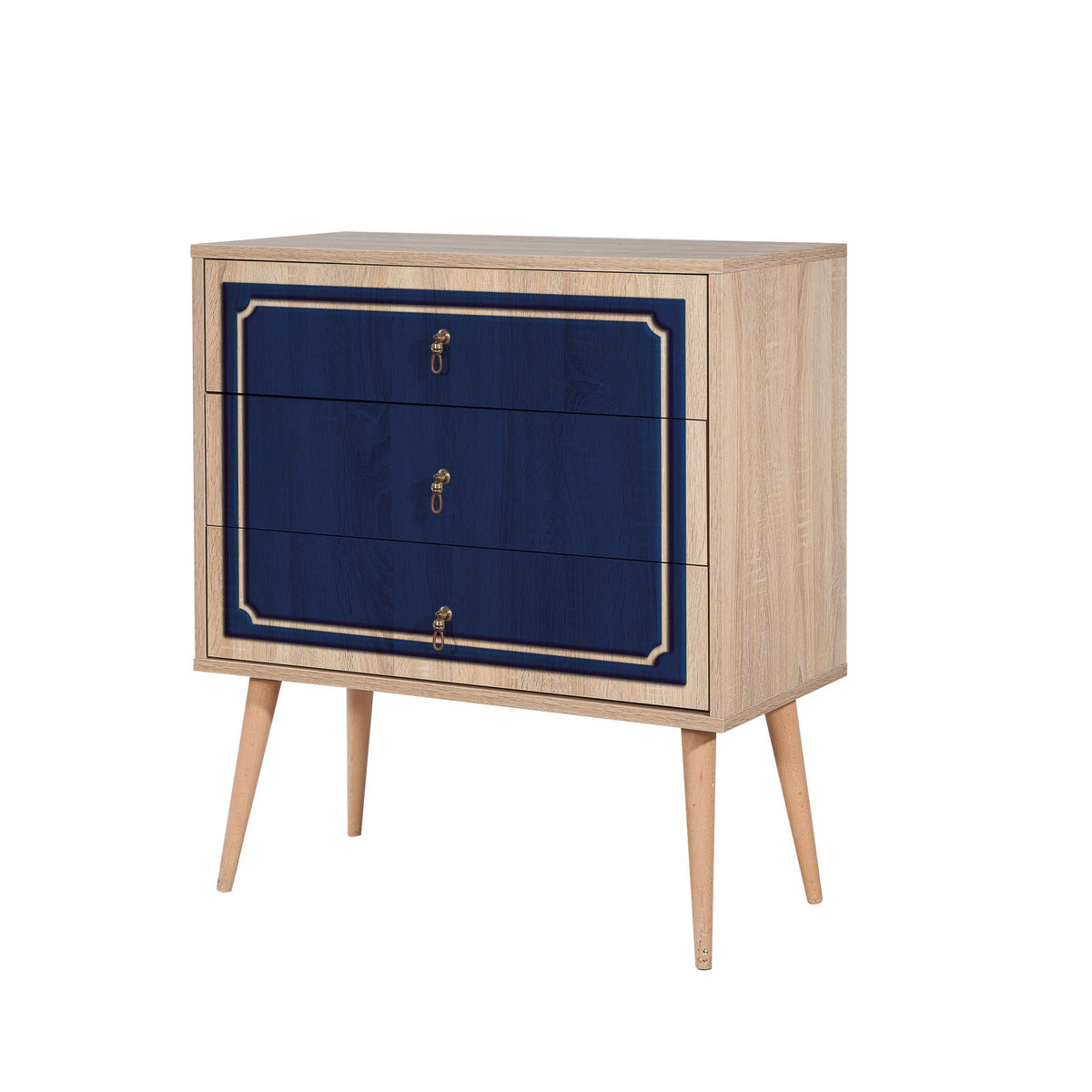 Συρταριέρα Vrachasi Δρυς Sonoma 80x40x90 εκ. Μελαμίνης Κωδ. 620