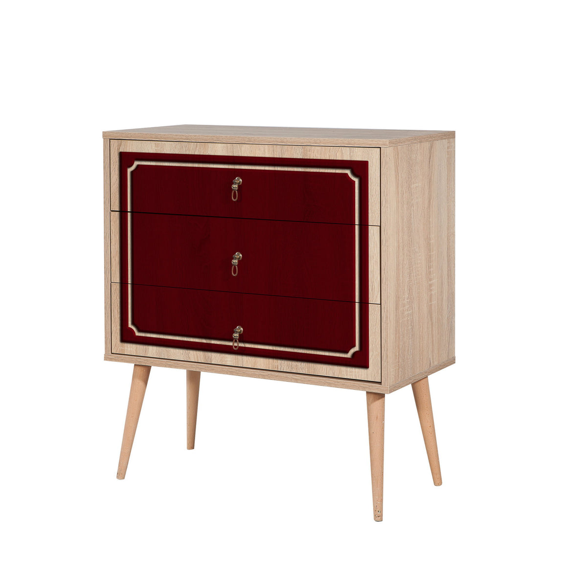 Συρταριέρα Vrachasi Δρυς Sonoma 80x40x90 εκ. Μελαμίνης Κωδ. 621