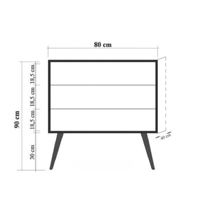 Συρταριέρα Lathrino Πολύχρωμο 80x40x89 εκ. Μελαμίνης Κωδ. 3467 - Pakobazaar