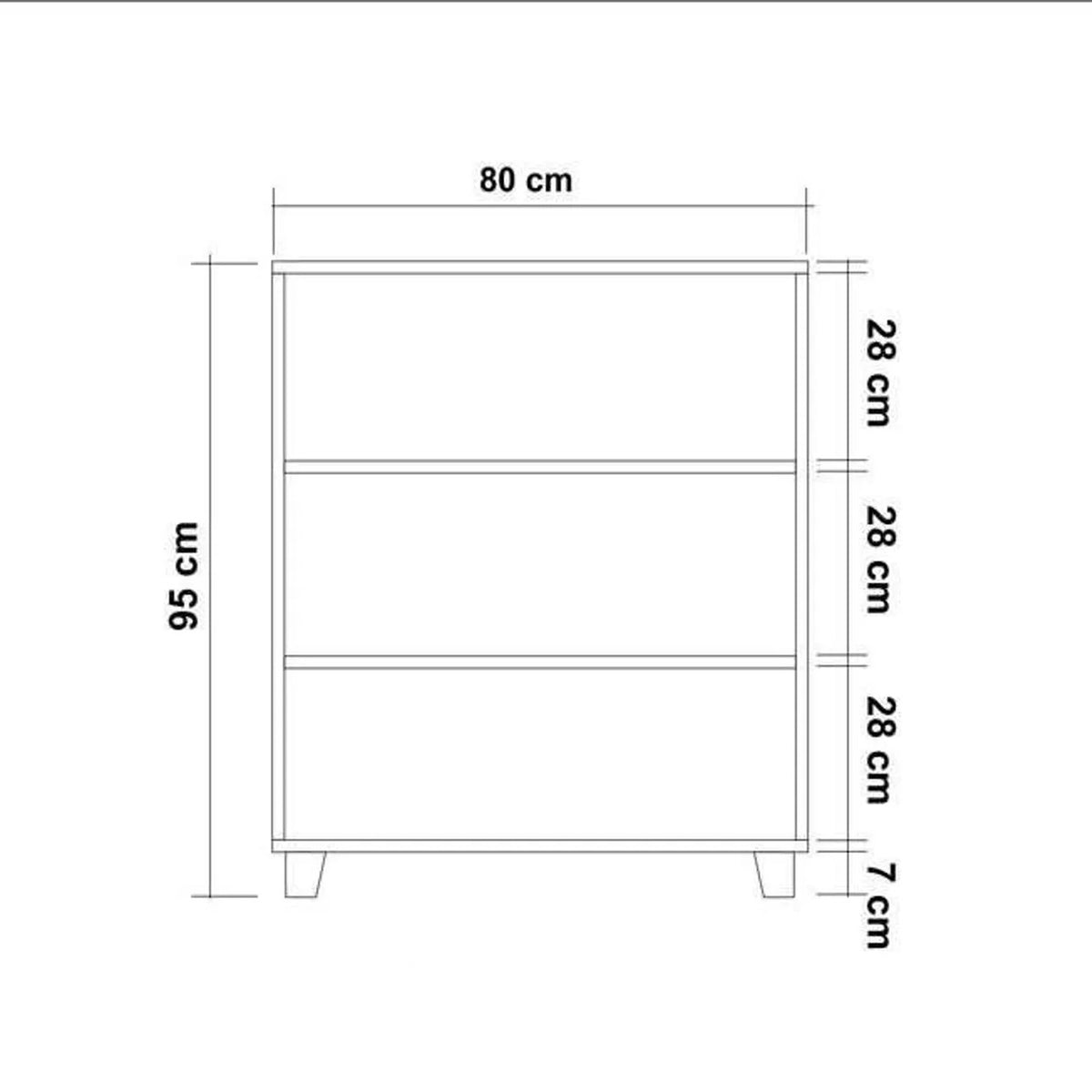 Συρταριέρα Ladochori Ατλαντικό Πεύκο - Λευκό 80x43x95 εκ. Μελαμίνης Κωδ. 3483