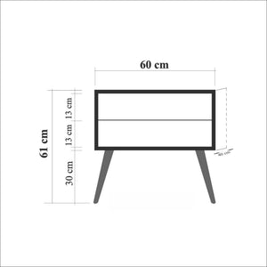 Κομοδίνο Lakoma Δρυς Sonoma 60x40x61 εκ. Μελαμίνης Κωδ. 221