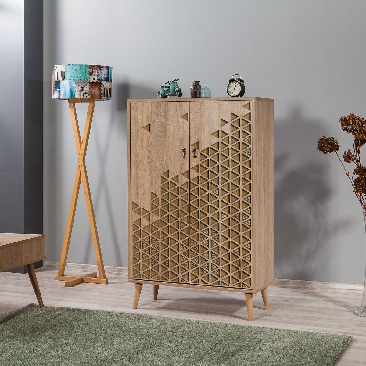 Στήλη Αποθήκευσης Kalami Δρυς Sonoma 80x36x127 εκ. Μελαμίνης Κωδ. 120