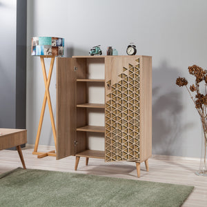 Στήλη Αποθήκευσης Kalami Δρυς Sonoma 80x36x127 εκ. Μελαμίνης Κωδ. 120