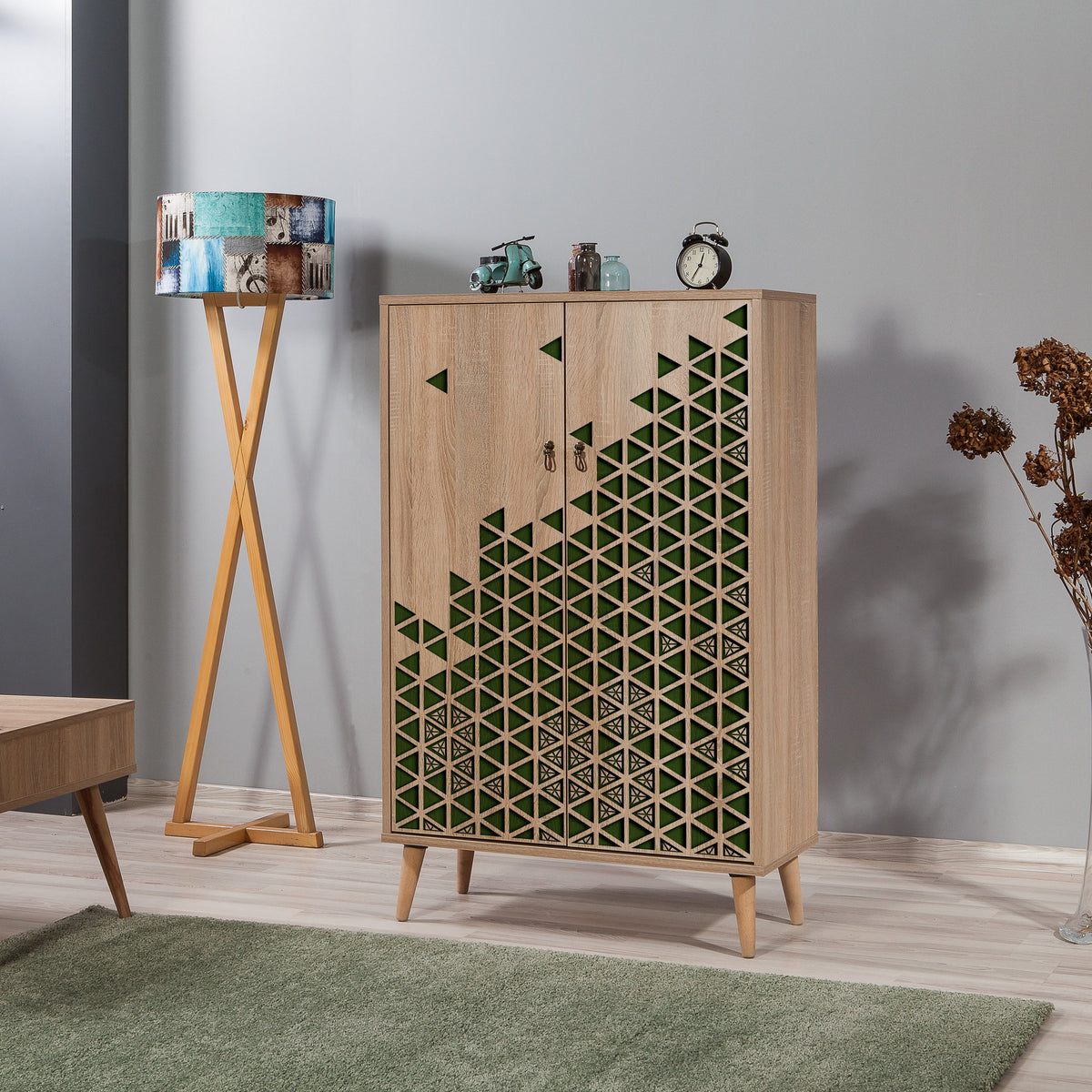 Στήλη Αποθήκευσης Kalami Δρυς Sonoma 80x36x127 εκ. Μελαμίνης Κωδ. 121