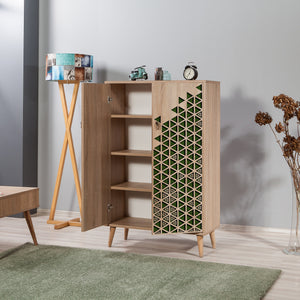 Στήλη Αποθήκευσης Kalami Δρυς Sonoma 80x36x127 εκ. Μελαμίνης Κωδ. 121