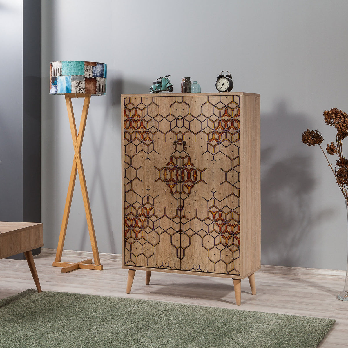Στήλη Αποθήκευσης Kalami Δρυς Sonoma 80x36x127 εκ. Μελαμίνης Κωδ. 720 - Pakobazaar
