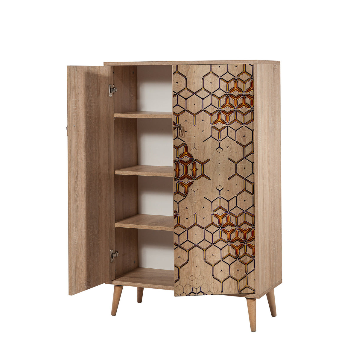 Στήλη Αποθήκευσης Kalami Δρυς Sonoma 80x36x127 εκ. Μελαμίνης Κωδ. 720 - Pakobazaar