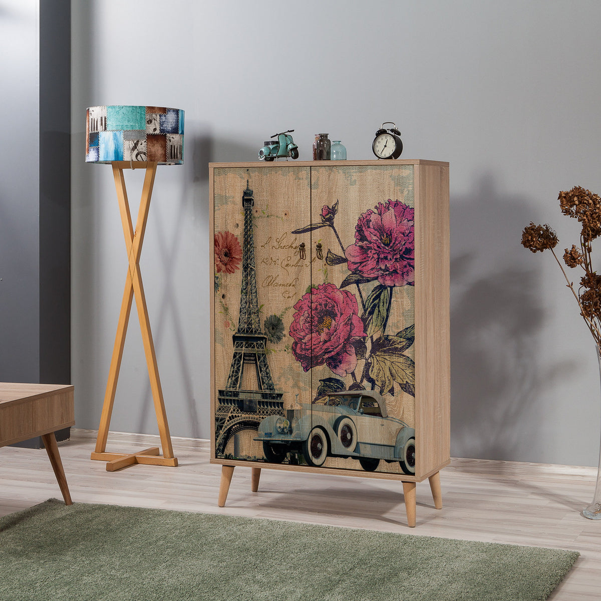 Στήλη Αποθήκευσης Kalami Δρυς Sonoma 80x36x127 εκ. Μελαμίνης Κωδ. 733 - Pakobazaar