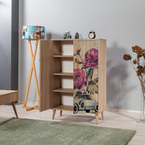 Στήλη Αποθήκευσης Kalami Δρυς Sonoma 80x36x127 εκ. Μελαμίνης Κωδ. 733 - Pakobazaar