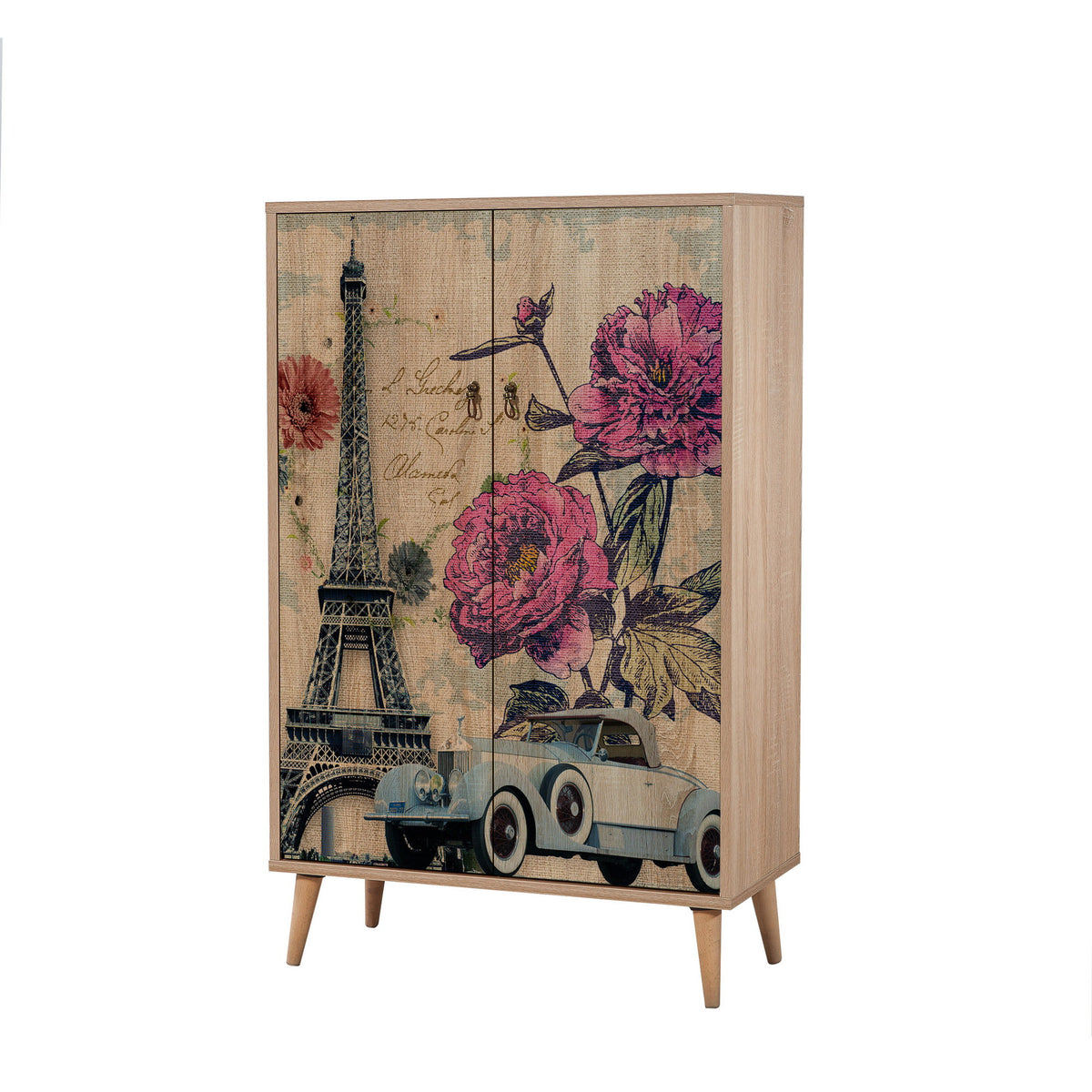 Στήλη Αποθήκευσης Kalami Δρυς Sonoma 80x36x127 εκ. Μελαμίνης Κωδ. 733 - Pakobazaar