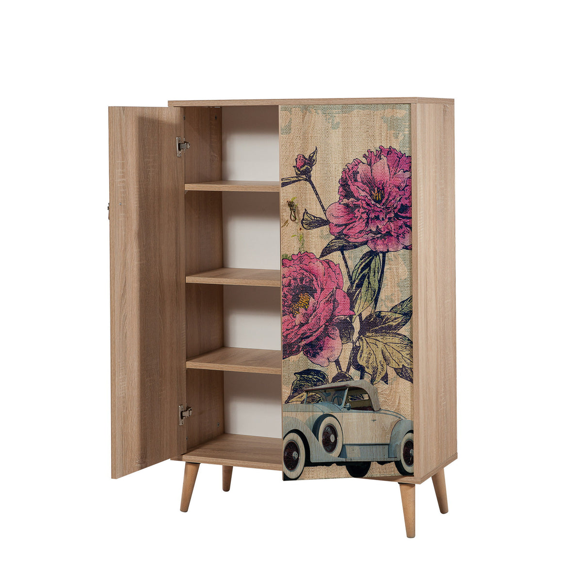 Στήλη Αποθήκευσης Kalami Δρυς Sonoma 80x36x127 εκ. Μελαμίνης Κωδ. 733 - Pakobazaar