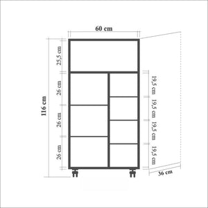 Στήλη Αποθήκευσης Kyra Δρυς Sonoma 60x36x116 εκ. Μελαμίνης Κωδ. 735