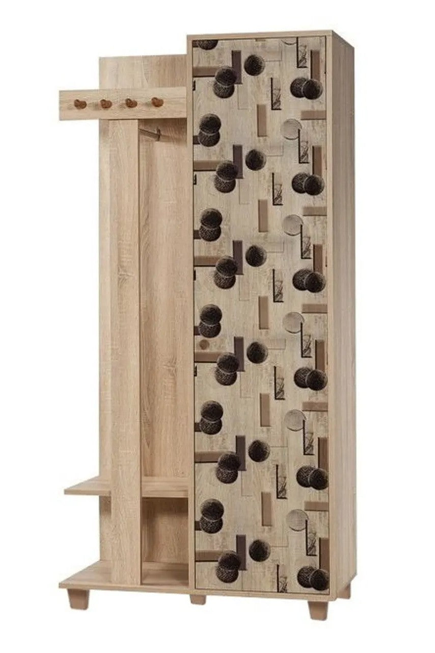Έπιπλο Εισόδου Kardia Δρυς Sonoma 90x36x192 εκ. Μελαμίνης Κωδ. 522