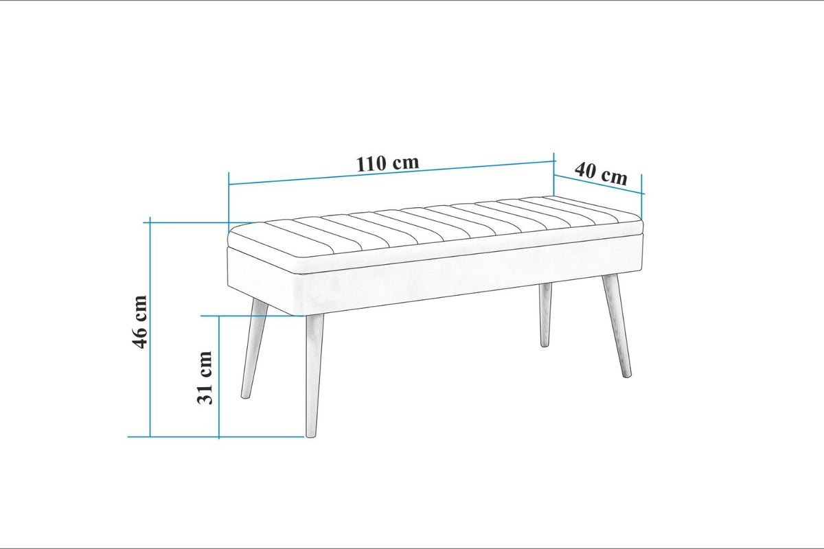 Παγκάκι Strongyli Καρυδί - Πέτρινο 110x40x46 εκ.