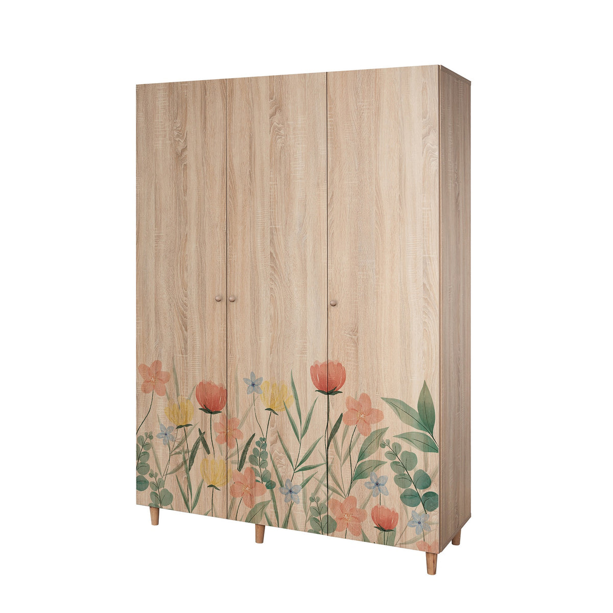 Ντουλάπα Arnaia Δρυς 135x52x192 εκ. Μελαμίνης Κωδ. 915 - Pakobazaar