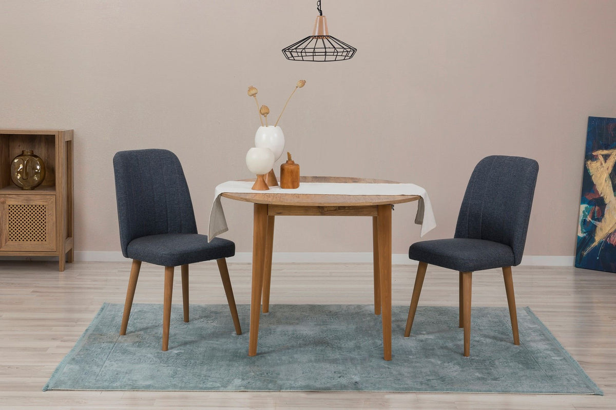 Τραπέζι Τραπεζαρίας Strongyli Επεκτεινόμενο Ατλαντικό Πεύκο 100x100x75 εκ. Μελαμίνης