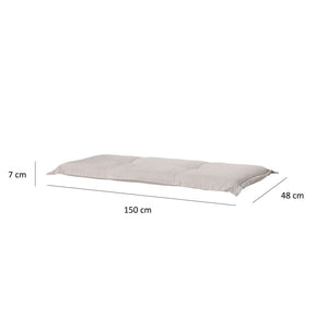 Madison Μαξιλάρι Πάγκου Panama Ανοιχτό Μπεζ 150 x 48 εκ. - Pakobazaar