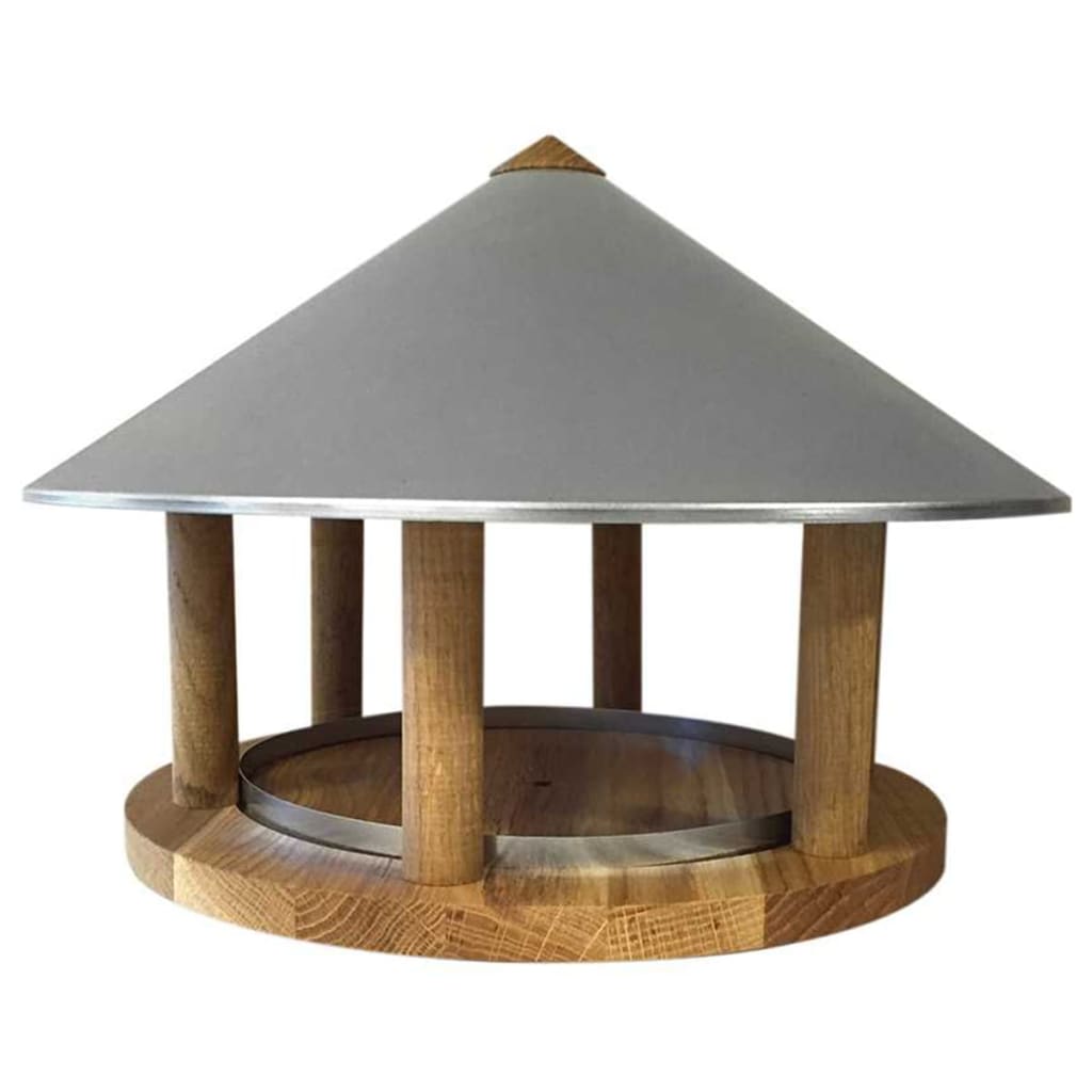 Esschert Design Ταΐστρα Πουλιών Τριγωνική με Οροφή Ψευδαργύρου FB431