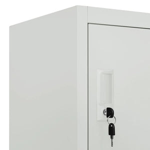 Φοριαμός Γκρι 90x45x180 εκ. από Ατσάλι με 6 Τμήματα - PAKOBAZAAR