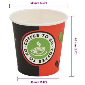 Ποτήρια Καφέ μιας Χρήσης 1000 τεμ. 120 ml (4 oz) Χάρτινα - PAKOBAZAAR