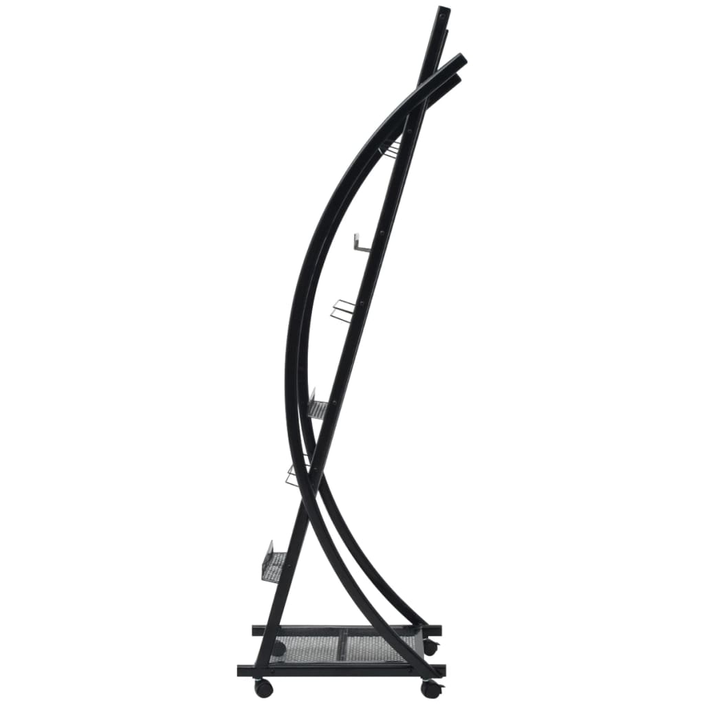 Ραφιέρα Περιοδικών Μαύρη A4 40 x 32 x 131 εκ. - PAKOBAZAAR