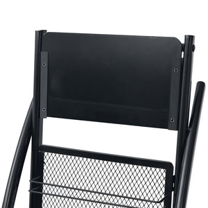 Ραφιέρα Περιοδικών Μαύρη A4 40 x 32 x 131 εκ. - PAKOBAZAAR