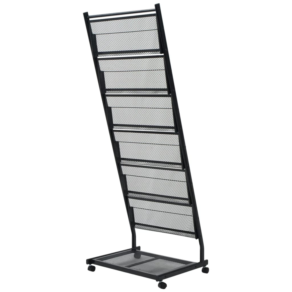 Ραφιέρα Περιοδικών Μαύρη Α4 47,5 x 43 x 133 εκ. - PAKOBAZAAR