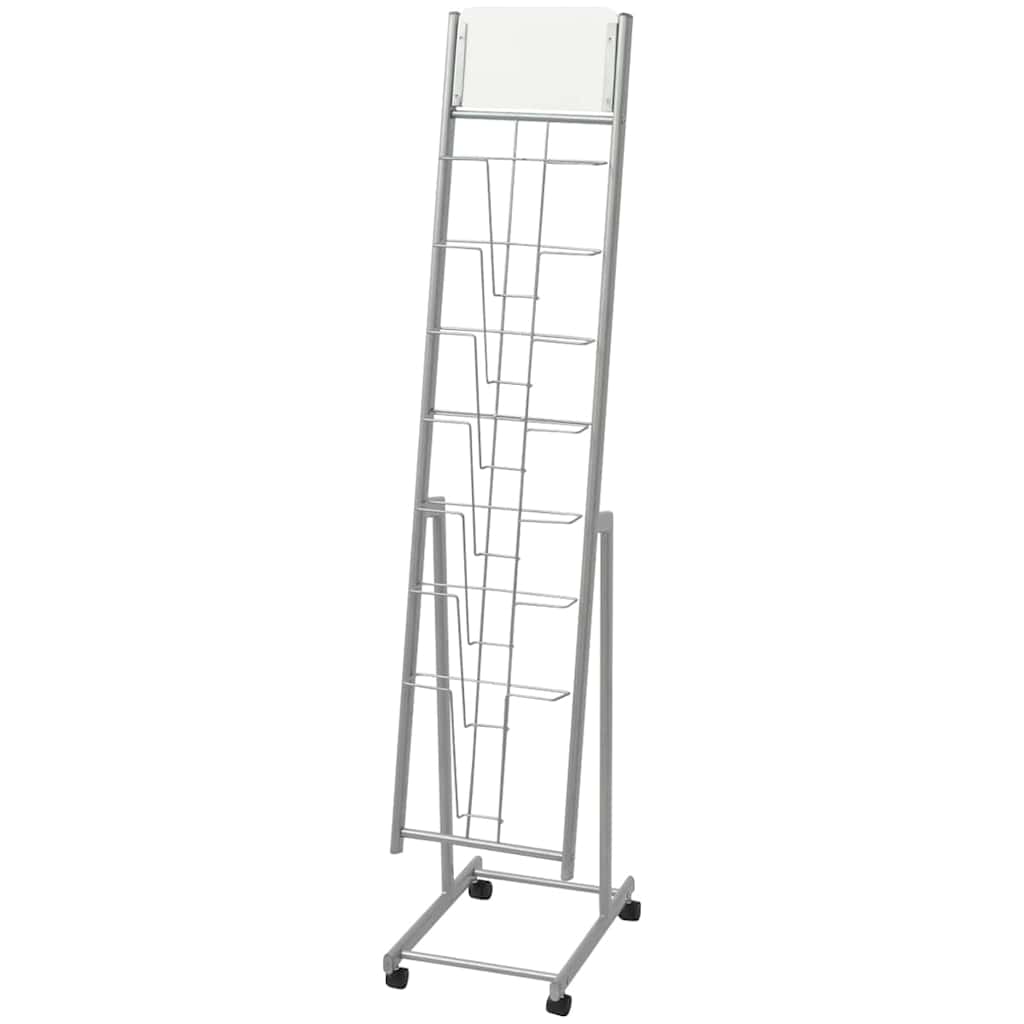 Ραφιέρα Περιοδικών Ασημί A4 38 x 27 x 139 εκ. - Pakobazaar