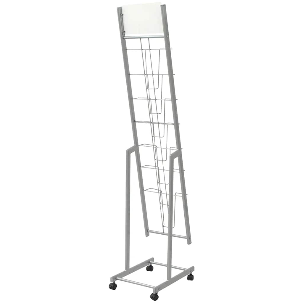 Ραφιέρα Περιοδικών Ασημί A4 38 x 27 x 139 εκ. - Pakobazaar