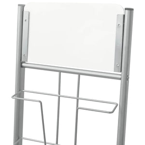 Ραφιέρα Περιοδικών Ασημί A4 38 x 27 x 139 εκ. - Pakobazaar